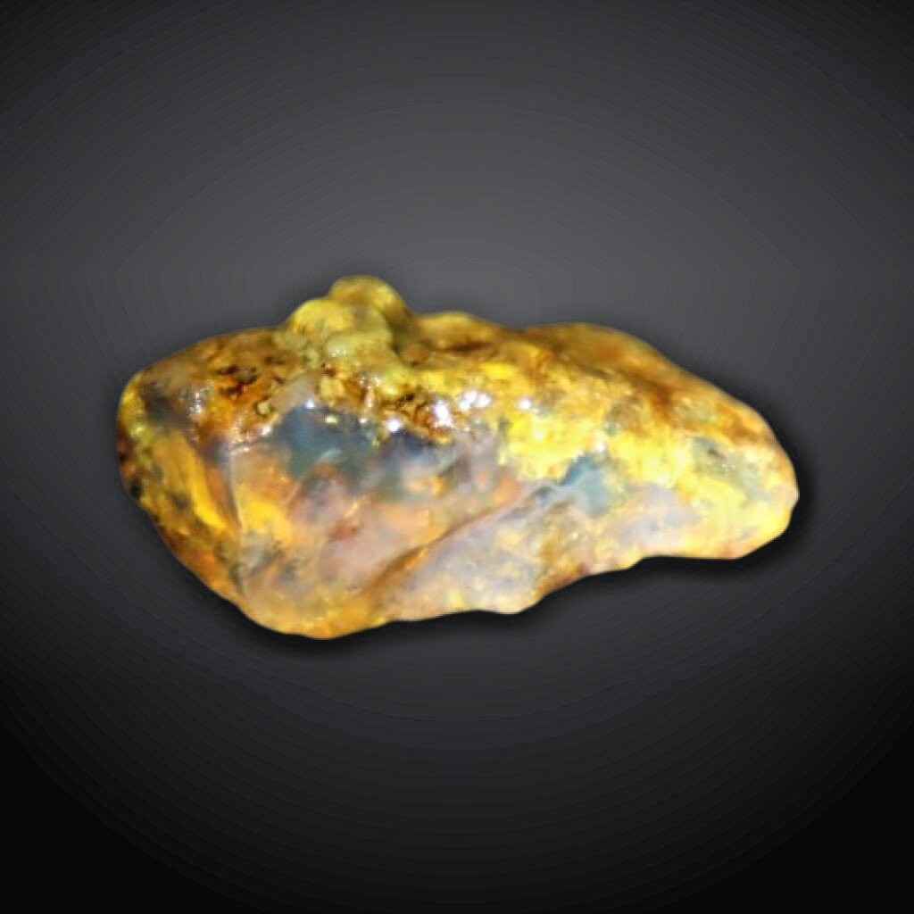 Exquisite Handcrafted Orange Blue Dominican Amber Rough Specimen Chunk 34mm 4.2g – photo 5