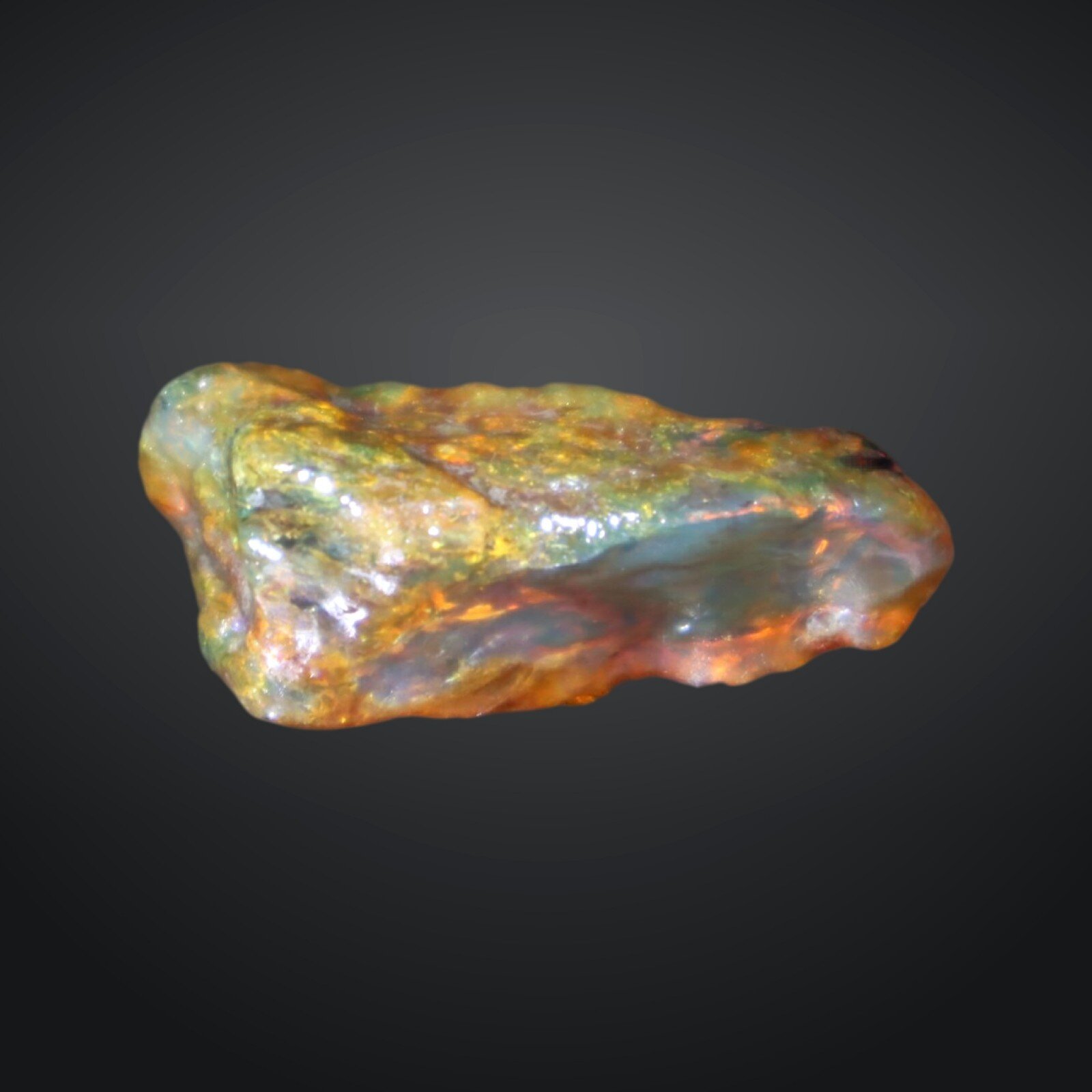 Authentic Beautiful Orange Blue Dominican Amber Rough Specimen Chunk 39mm 5.1g – photo 5