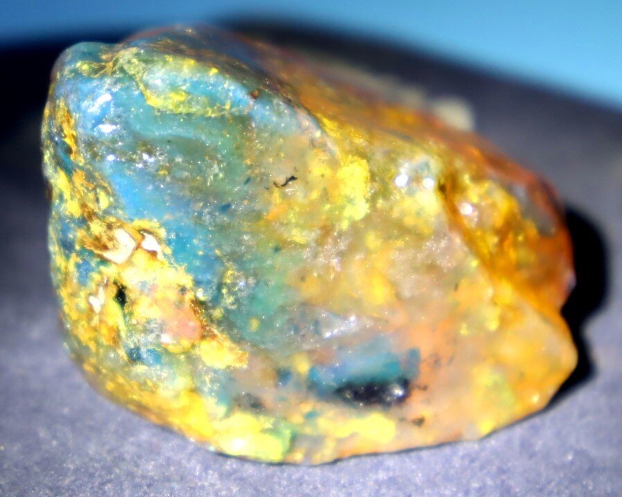 Finest Natural Dominican Clear Green Blue Amber Rough Specimen 51mm 32.5g – photo 11
