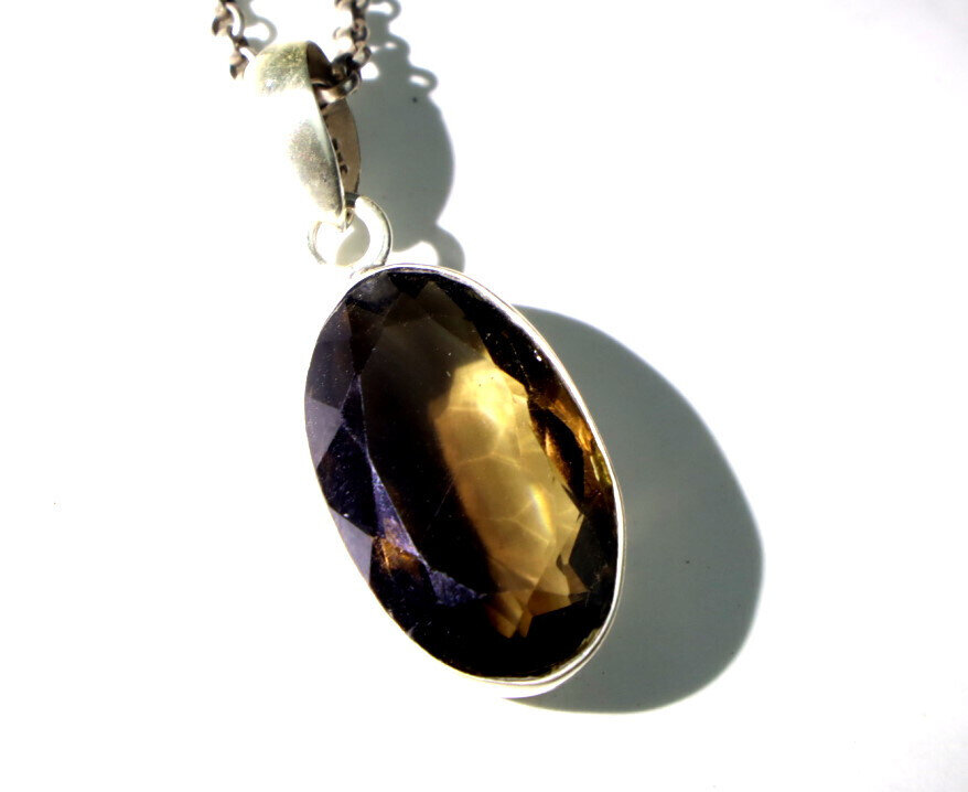 Natural Smoky Quartz Pendant 925 Sterling Silver 42mm 33.5CT Clear – photo 6
