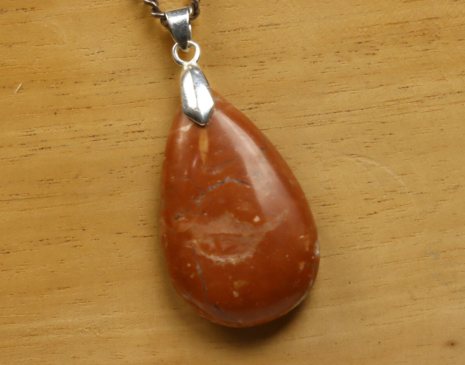 Finest 2.1inch Natural Smoky Red Jasper Pendant 53mm – photo 6