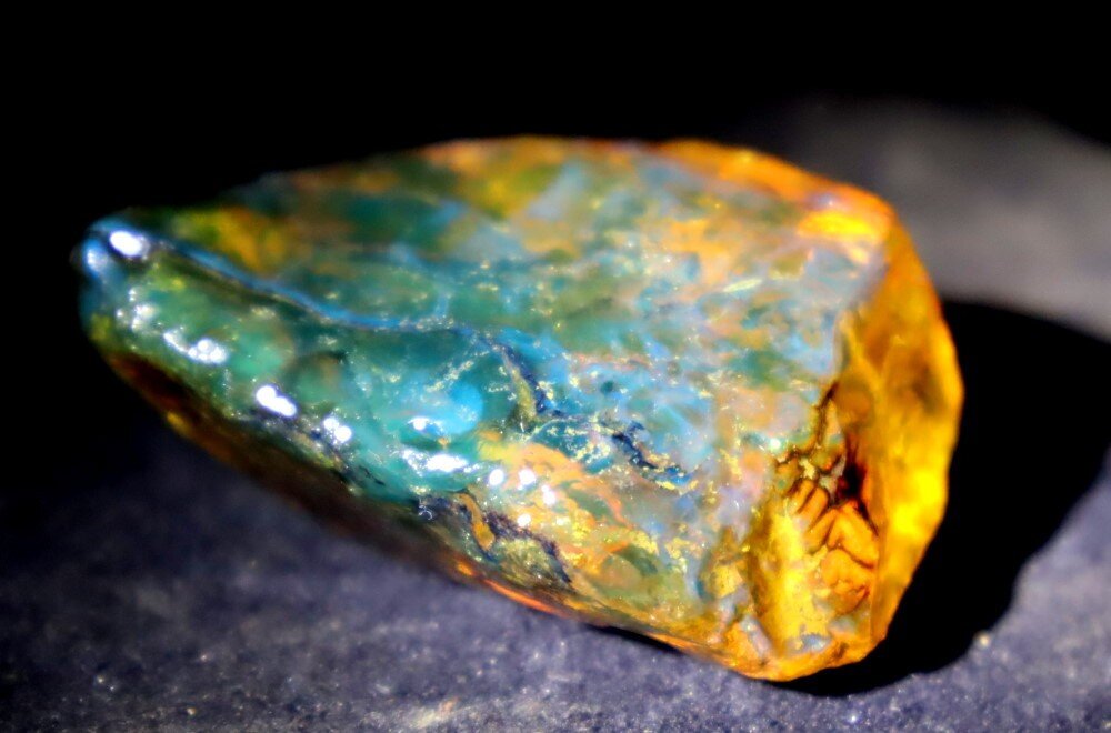 Excellent Nat. Dominican Crystal Clear Green Blue Amber Rough Specimen 50mm 18.5 – photo 4