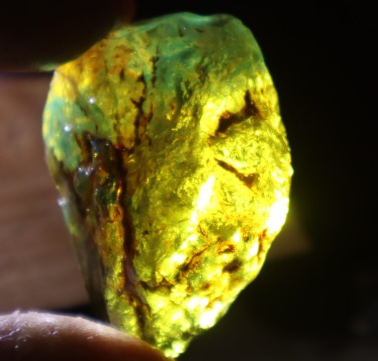 Excellent Nat. Dominican Crystal Clear Green Blue Amber Rough Specimen 50mm 18.5 – photo 12