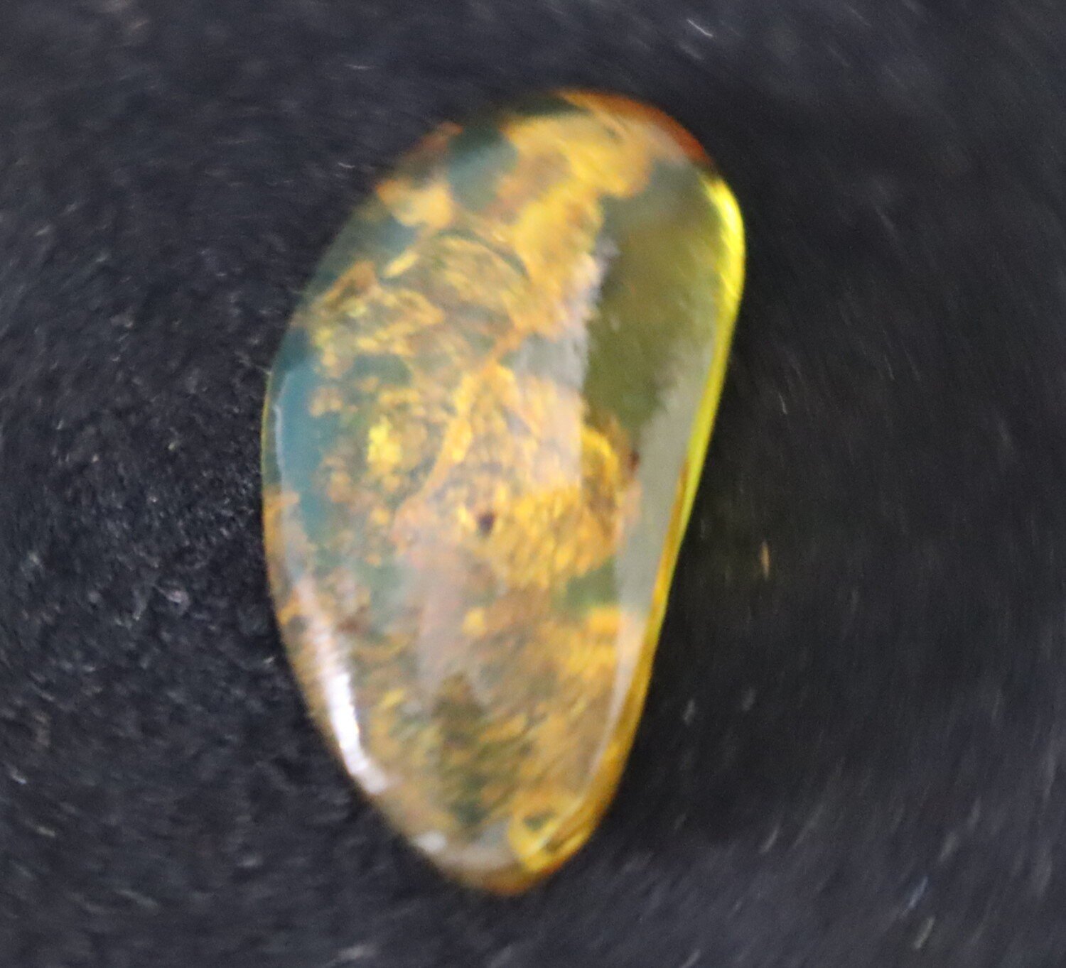 Beautiful Natural Clear Light Blue Amber Cabochon polished stone 27mm – photo 12