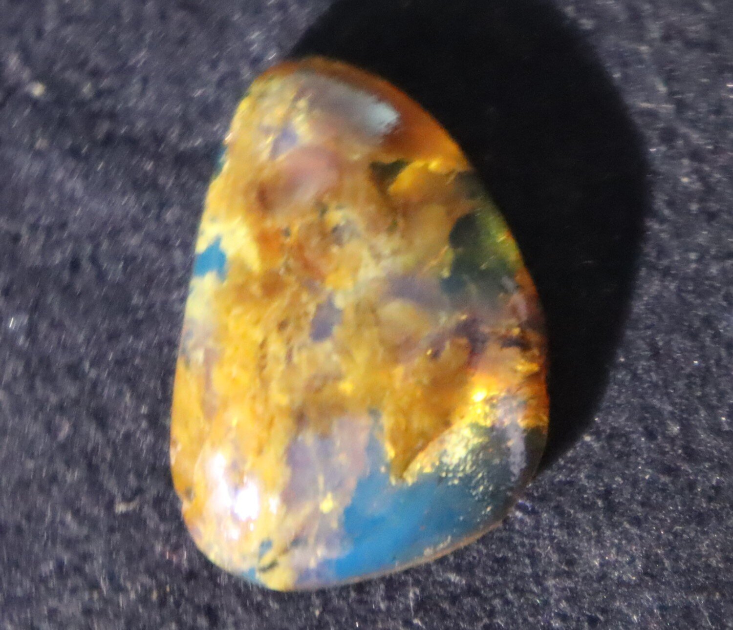 Charming Design Natural Translucent Sky Blue Amber Cabochon 24mm – photo 4