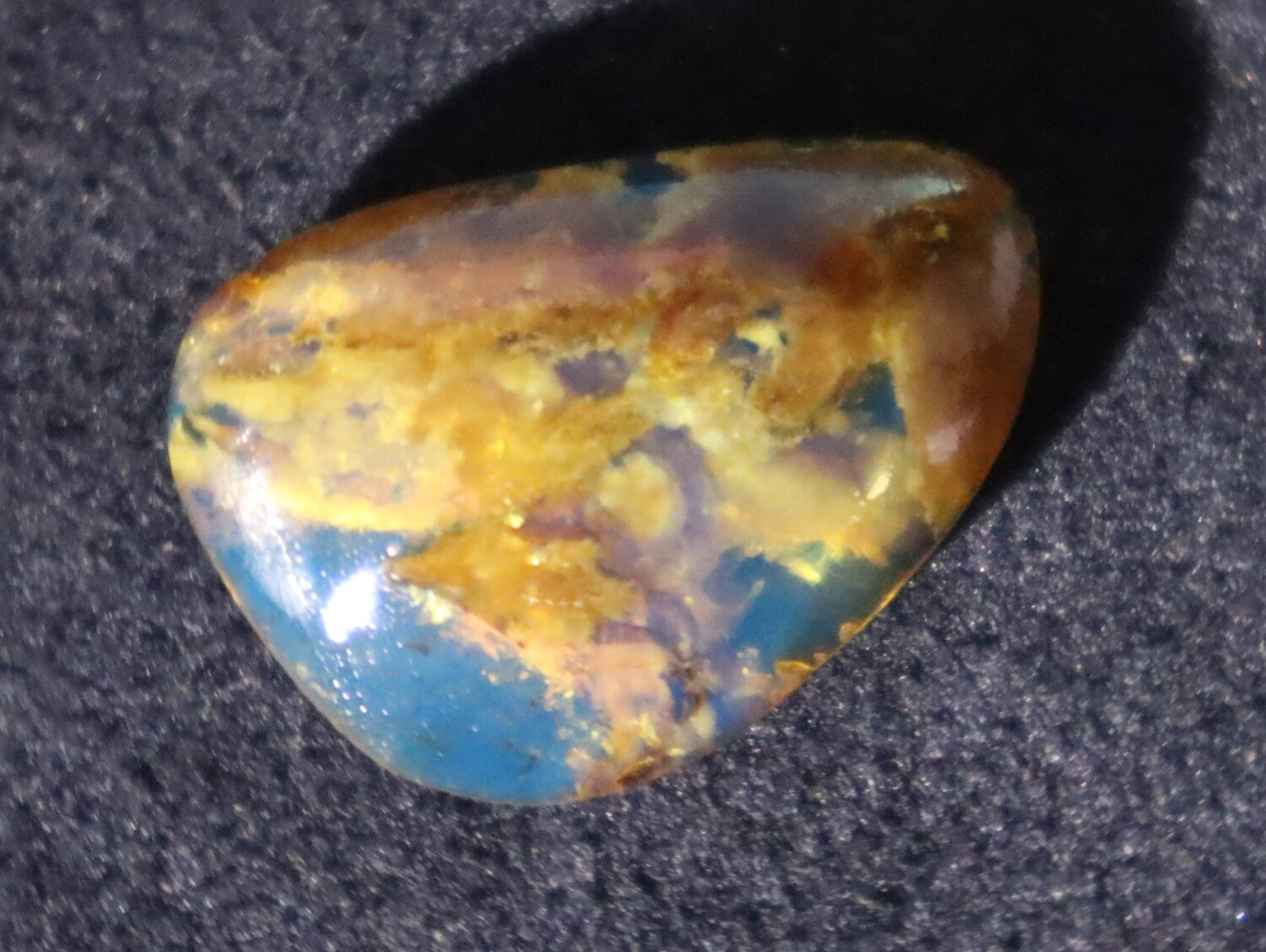 Charming Design Natural Translucent Sky Blue Amber Cabochon 24mm – photo 7