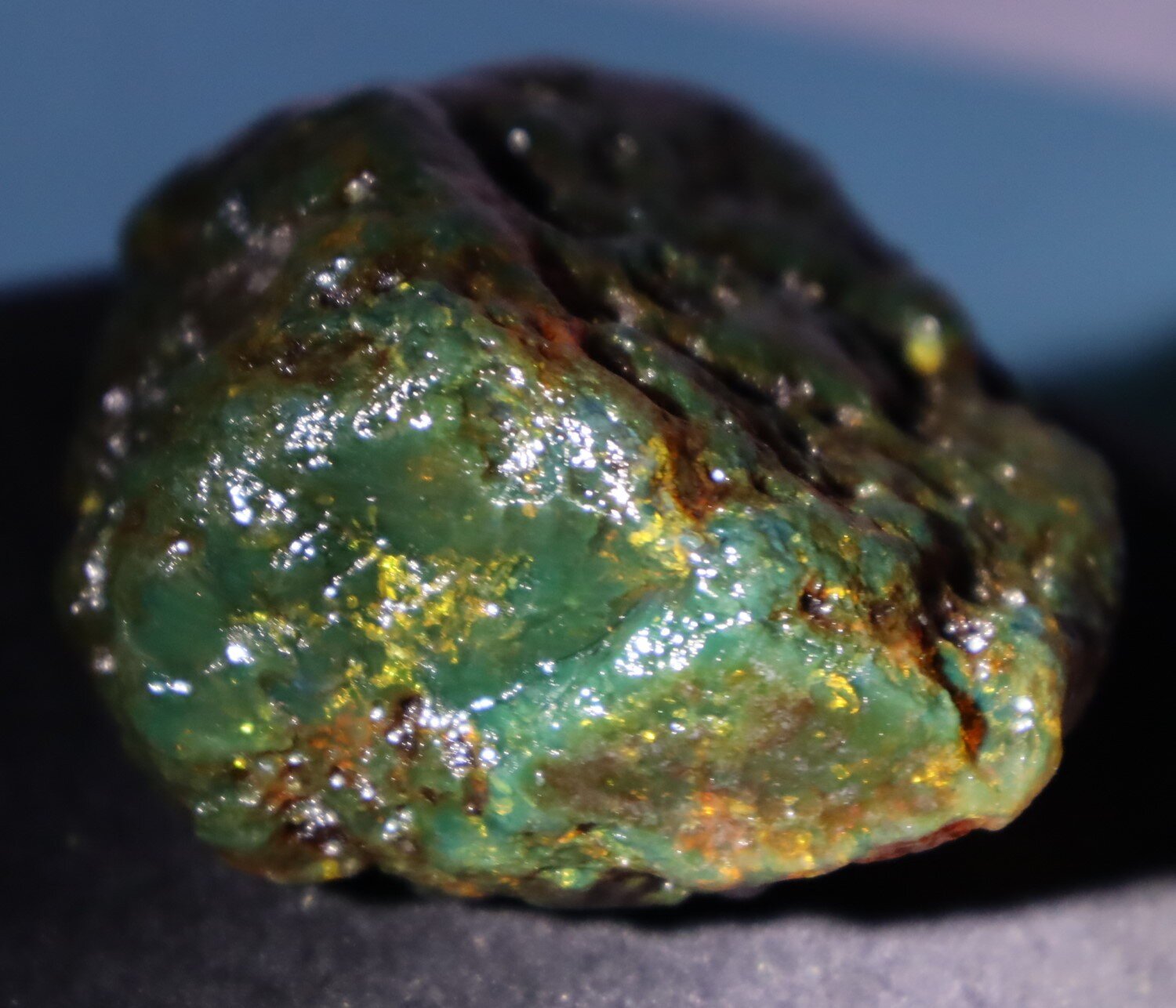 Charming Natural Dominican Translucent Green Blue Amber Rough Specimen 70mm 77g – photo 13