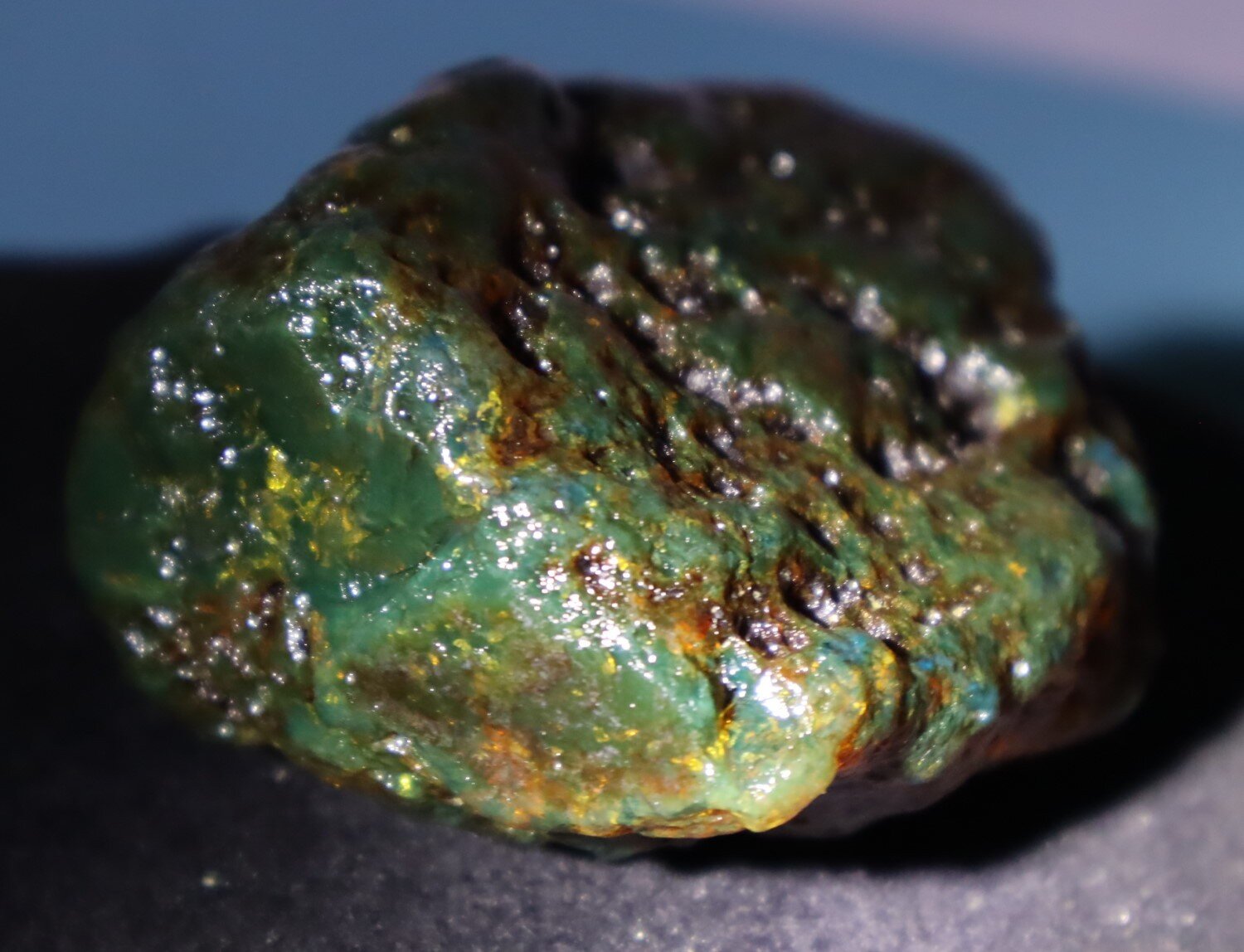 Charming Natural Dominican Translucent Green Blue Amber Rough Specimen 70mm 77g – photo 14