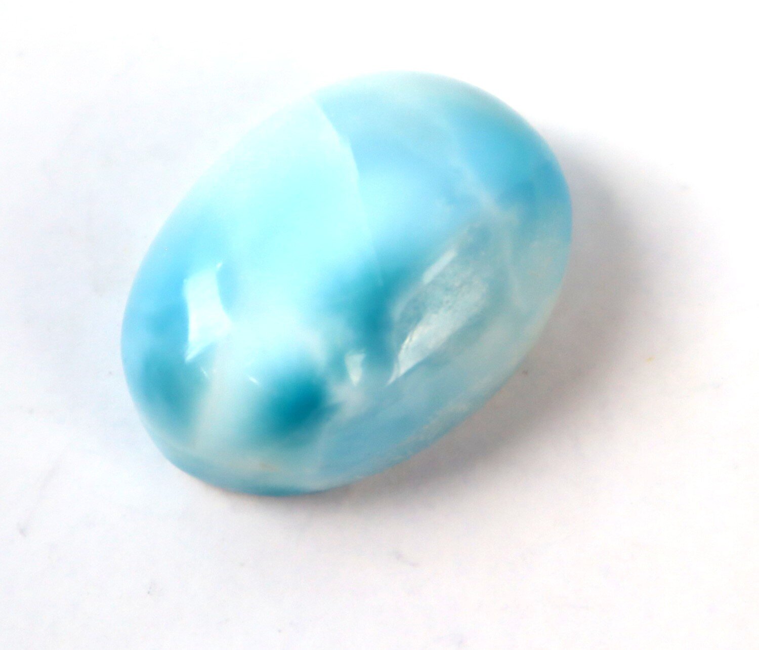 Exquisite Natural Sky Blue Larimar Oval Cabochon 26mm – photo 5