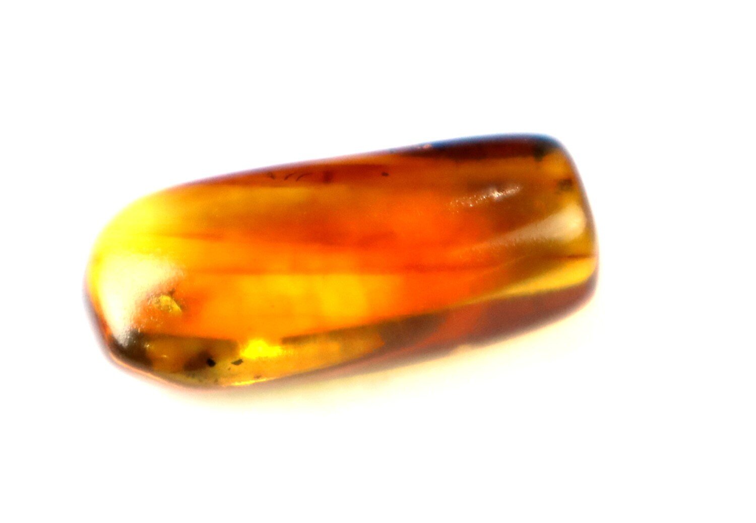 Natural Dominican Amber Polished Stone (24mm) — Fossil Insect Inclusion – photo 3