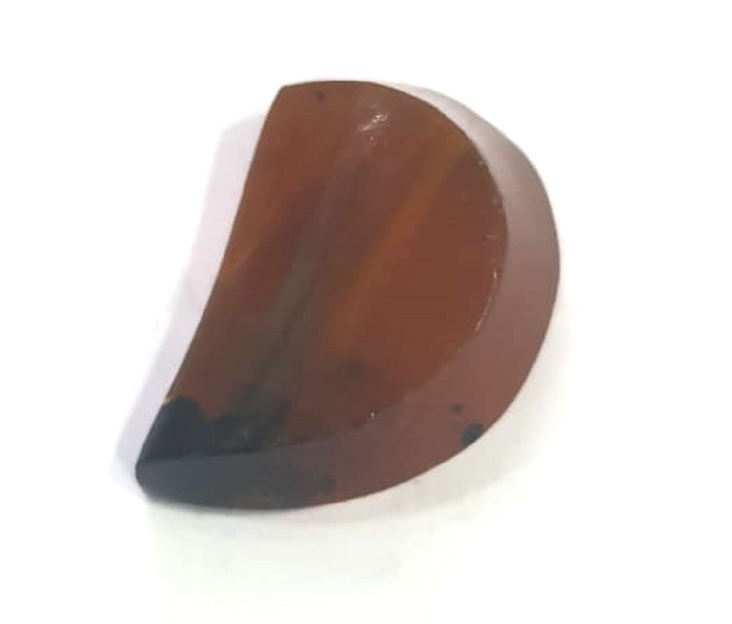 🧡 Finest Natural Dominican Clear Deep Orange Amber – Faceted & Polished 32mm – photo 4
