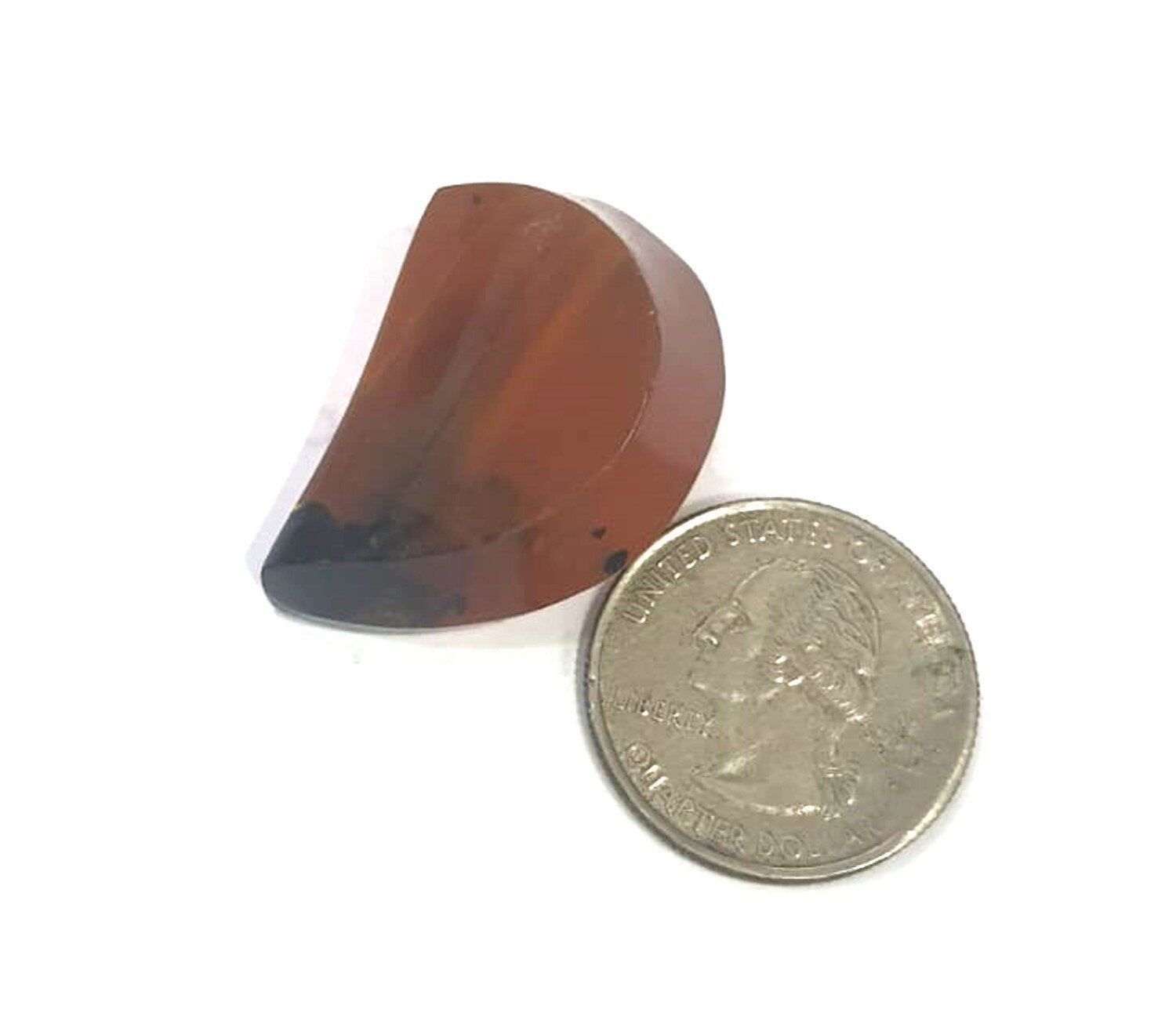 🧡 Finest Natural Dominican Clear Deep Orange Amber – Faceted & Polished 32mm – photo 7