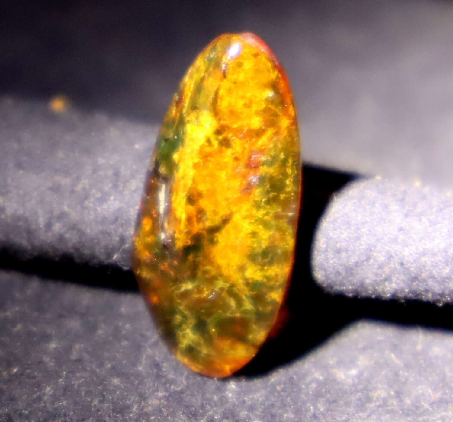 Beautiful Natural Dominican Translucent Light Blue Amber Polished Stone 23mm – photo 6