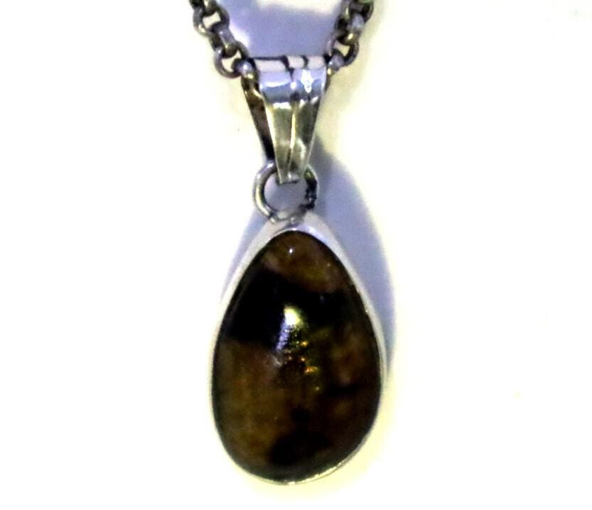 Lovely Natural Clear Sky Blue Amber .925 Sterling Silver Pendant 32mm – photo 10