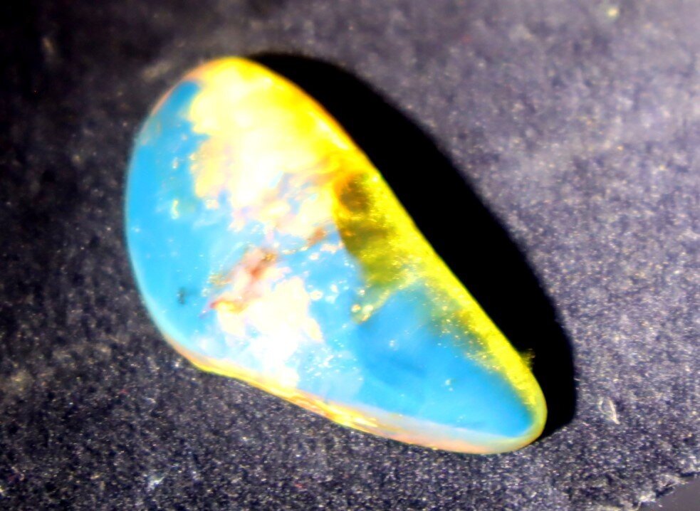 Charming Design Natural Dominican Clear Deep Blue Amber Polished Stone 32mm – photo 7