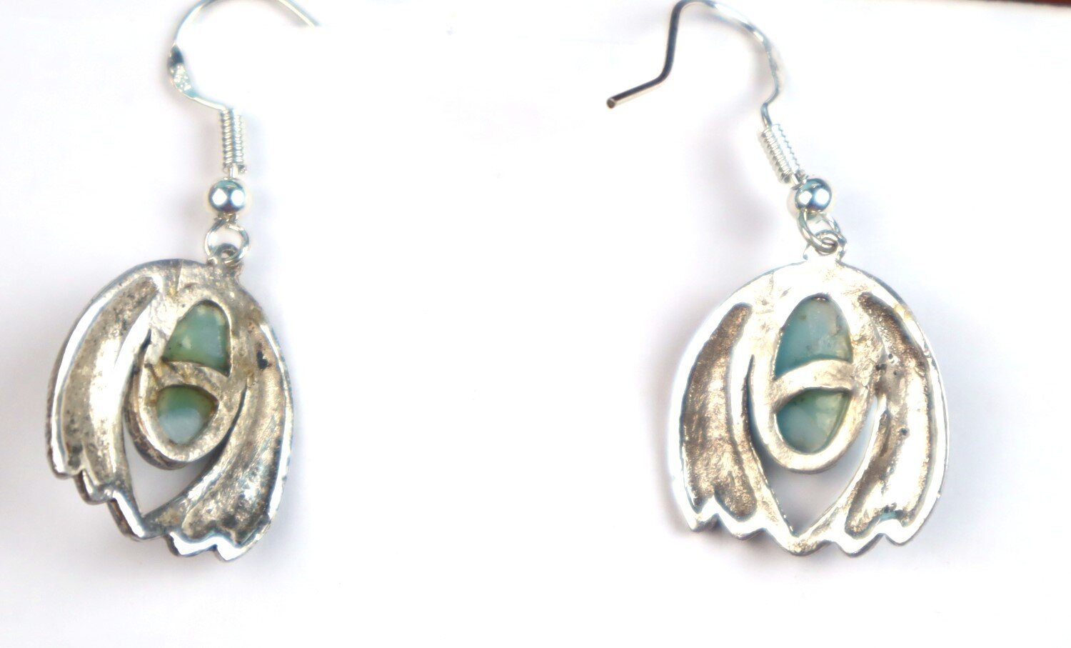 Exquisite Natural Sky Blue Larimar .925 Sterling Silver Earrings 38.0mm – photo 6