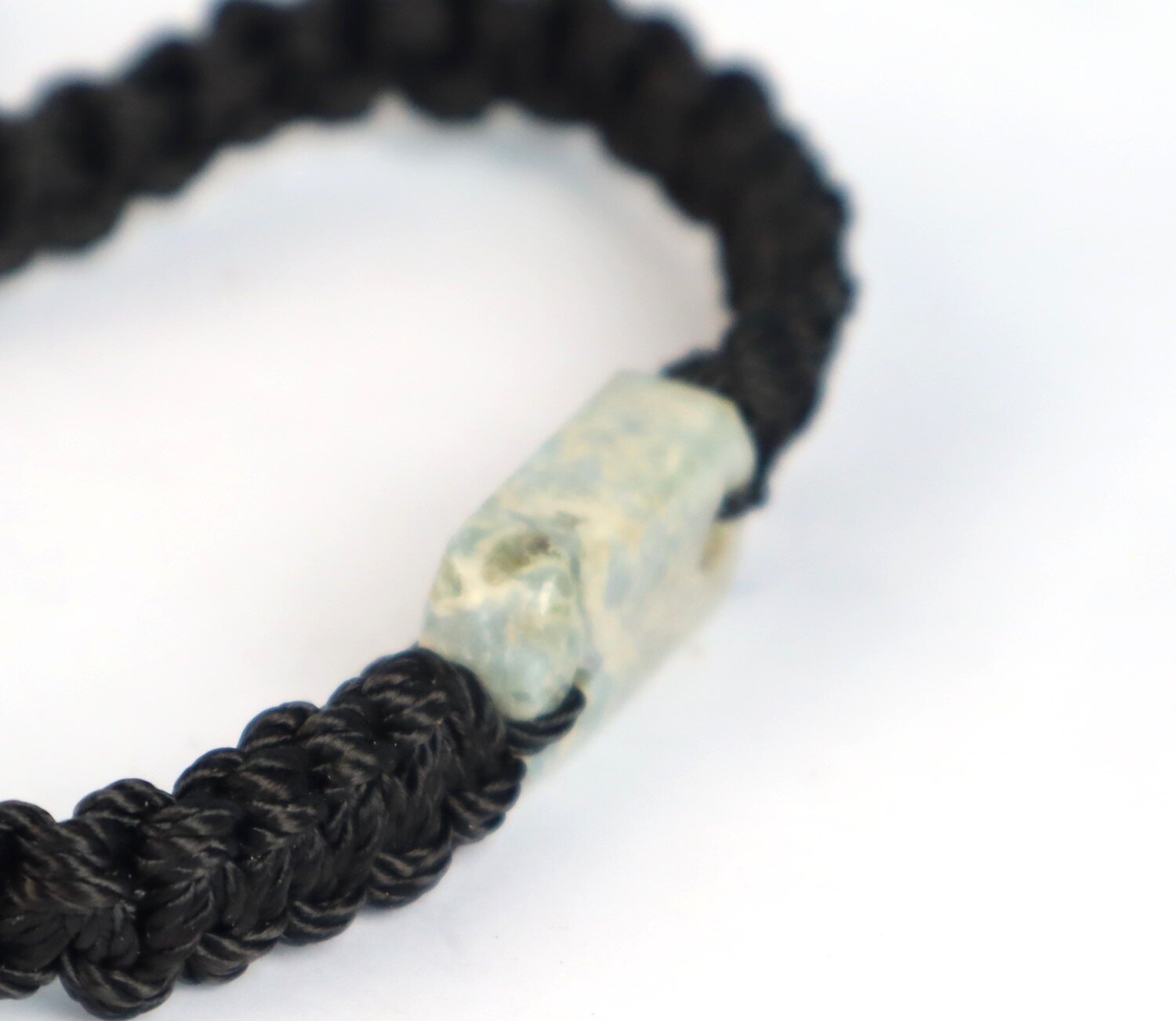 Rarest Natural Pastel Blue Larimar Bracelet Wristband adjustable cord – photo 4